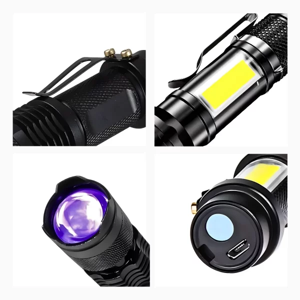 Lanterna Recarregável Luz Negra Uv Resistente A Água - Image 6
