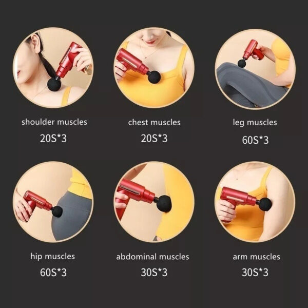 Pistola de massagem portátil para massageador muscular elétrico profissional - Image 7