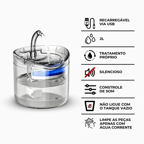 Bebedouro Fonte De Agua Com Filtro Para Pet - Image 9