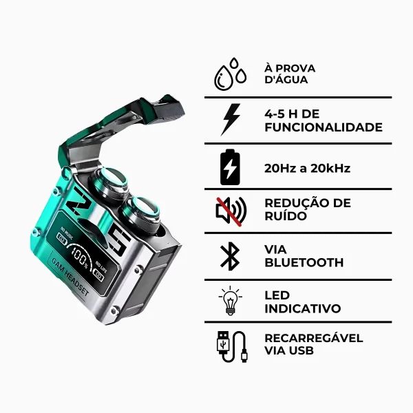 Fone de Ouvido Bluetooth Sem Fio M25 - Image 9